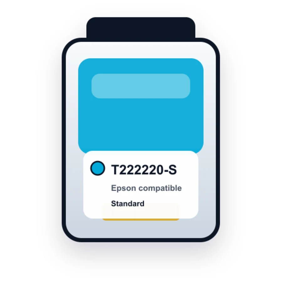Epson T222220 Cyan compatible ink