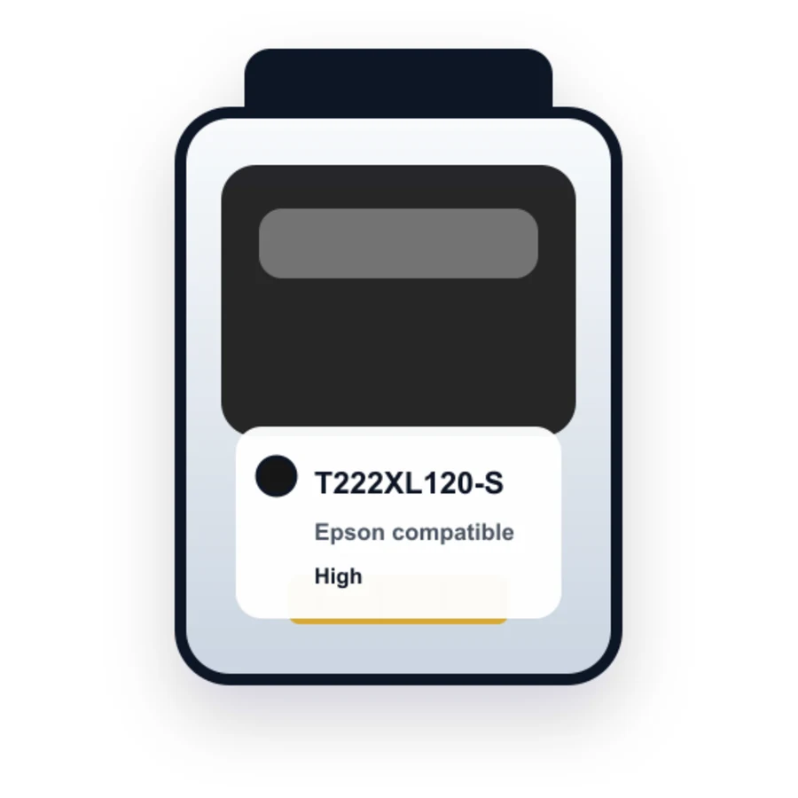 Epson T222XL120 Black compatible ink