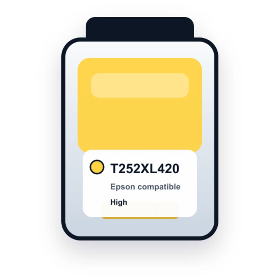 Epson T252XL420 Yellow compatible ink