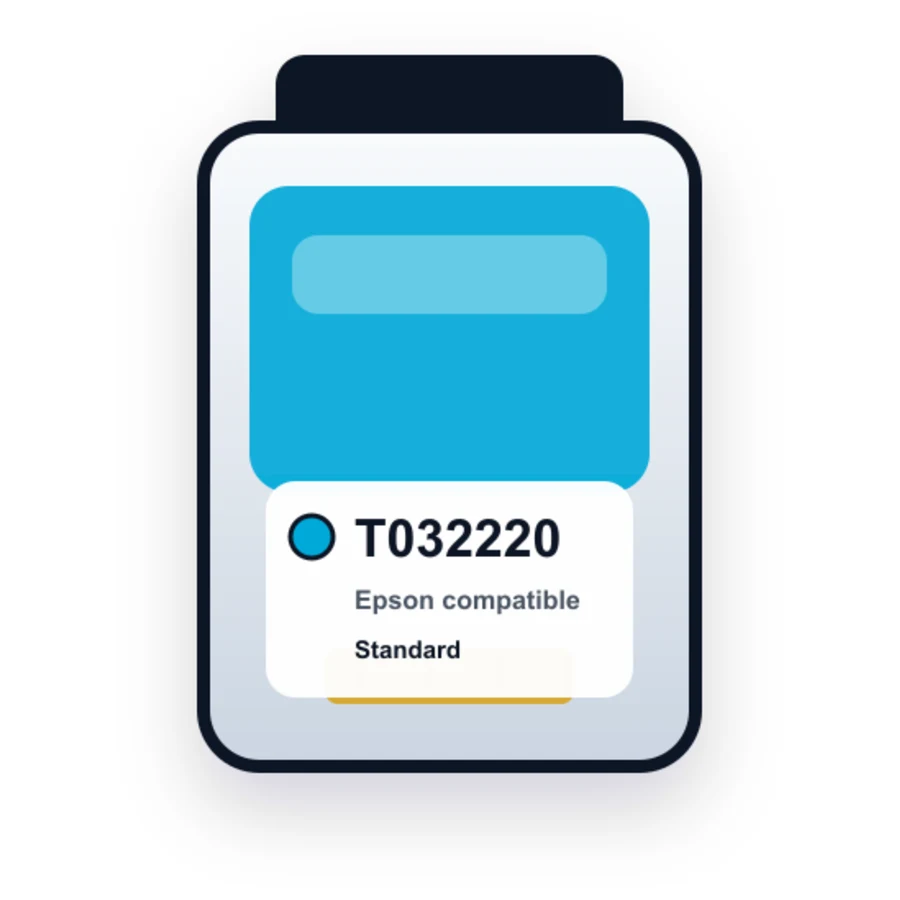Epson T0322 T032220 Cyan compatible ink