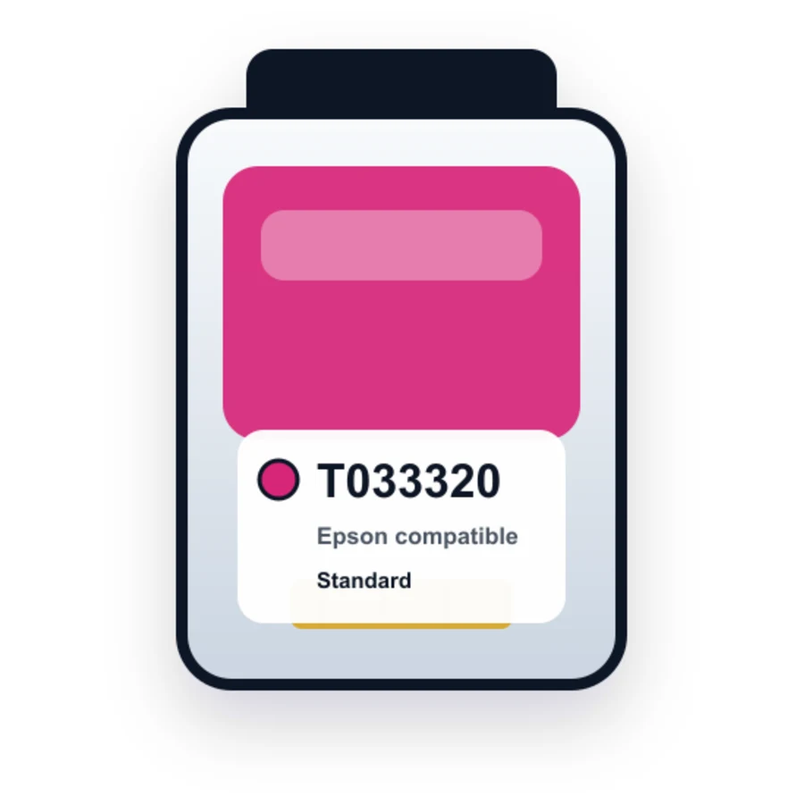 Epson T0333 T033320 Magenta compatible ink