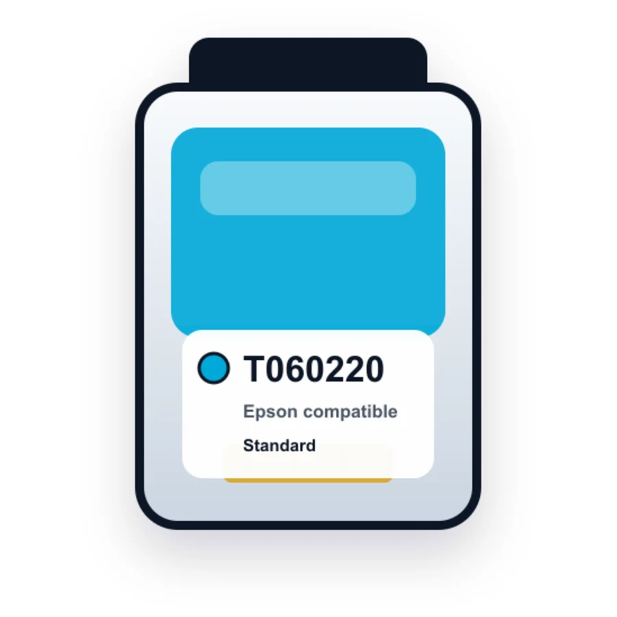 Epson T0602 T060220 Cyan compatible ink