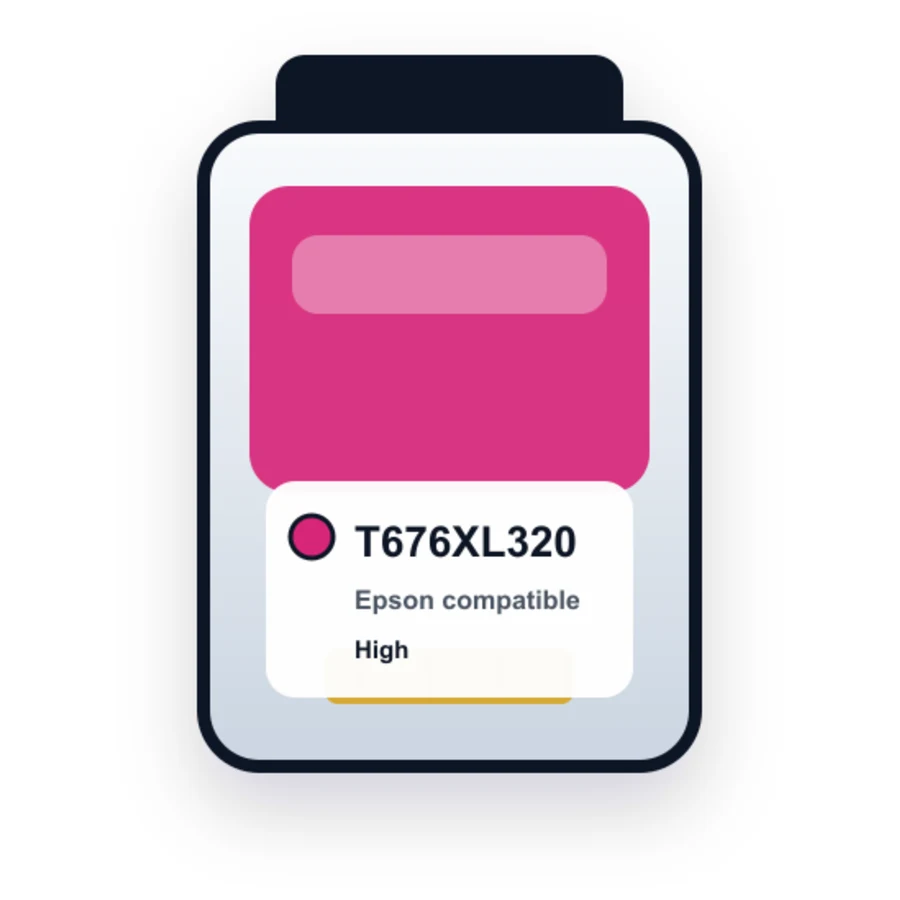 Epson T676XL320 Magenta compatible ink