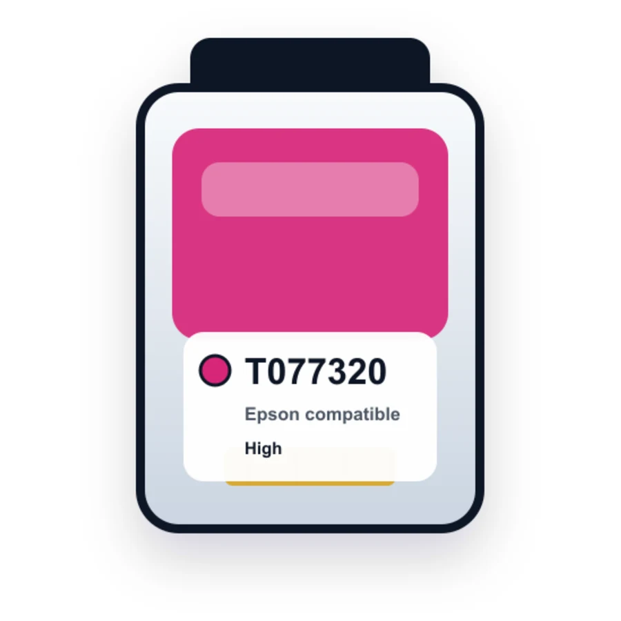 Epson T0773 T077320 Magenta compatible ink