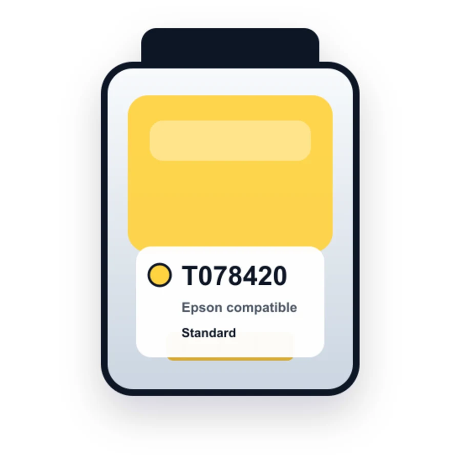 Epson T0784 T078420 Yellow compatible ink