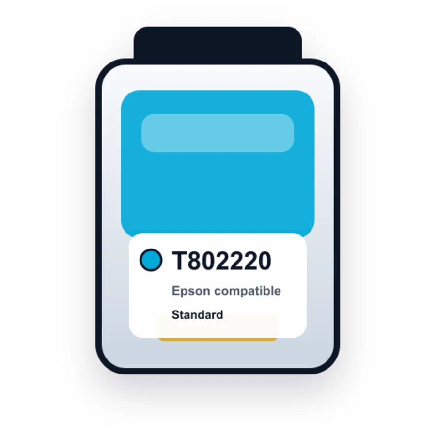 Epson T802220 Cyan compatible ink
