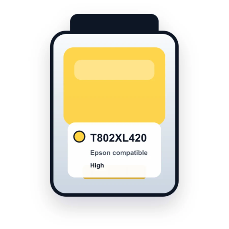 Epson T802XL420 Yellow compatible ink
