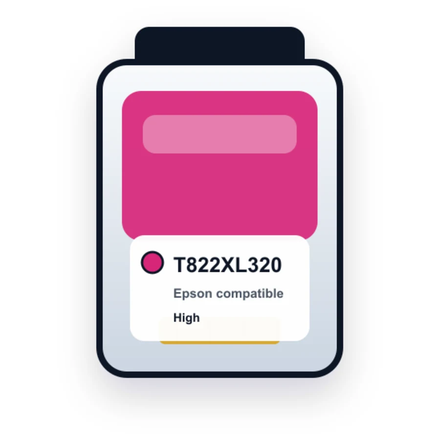 Epson T822XL320 Magenta compatible ink