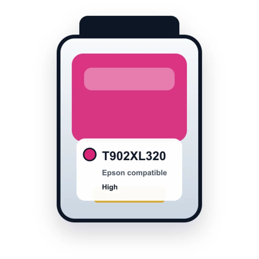 Epson T902XL320 Magenta compatible ink