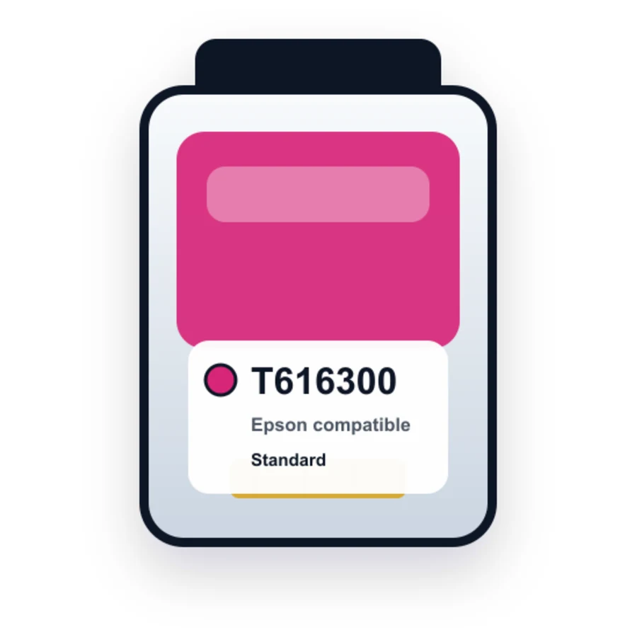 Remanufactured T616300 (T6163) Magenta Ink Cartridge for Epson B300 B500 printers compatible ink