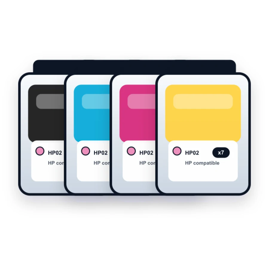HP 02 7 Combo compatible ink