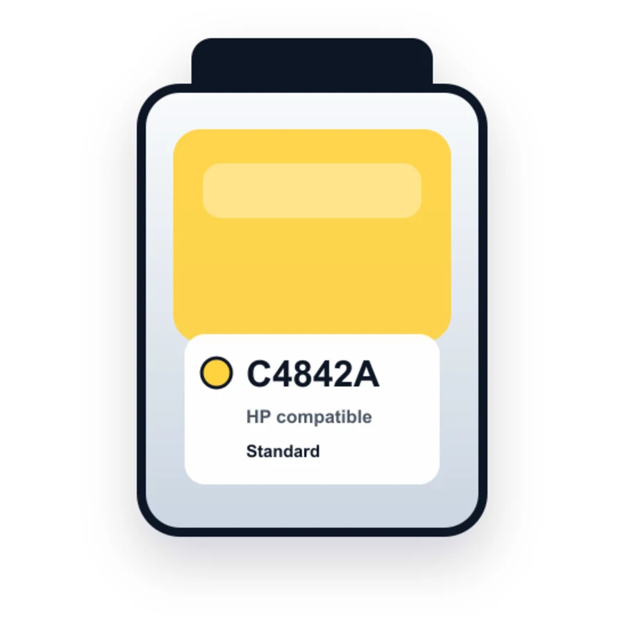 HP C4842A Yellow compatible ink