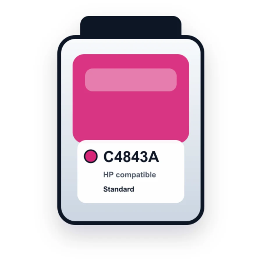 HP C4843A Magenta compatible ink