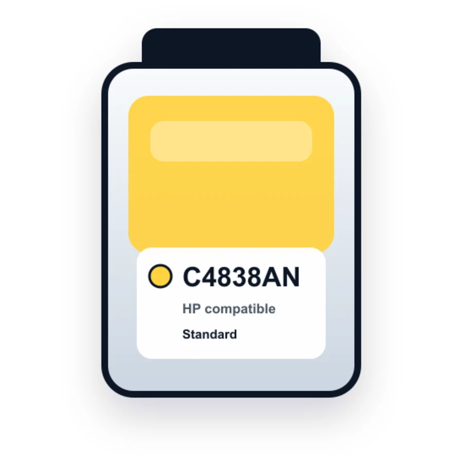HP C4838AN Yellow compatible ink
