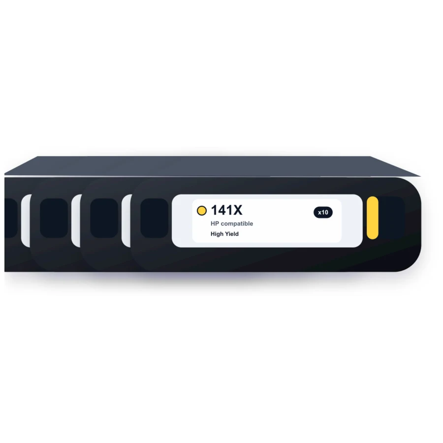 Replacement HP W1410X Printer Cartridges 10-Pack - 141X - Black - High Yield compatible toner