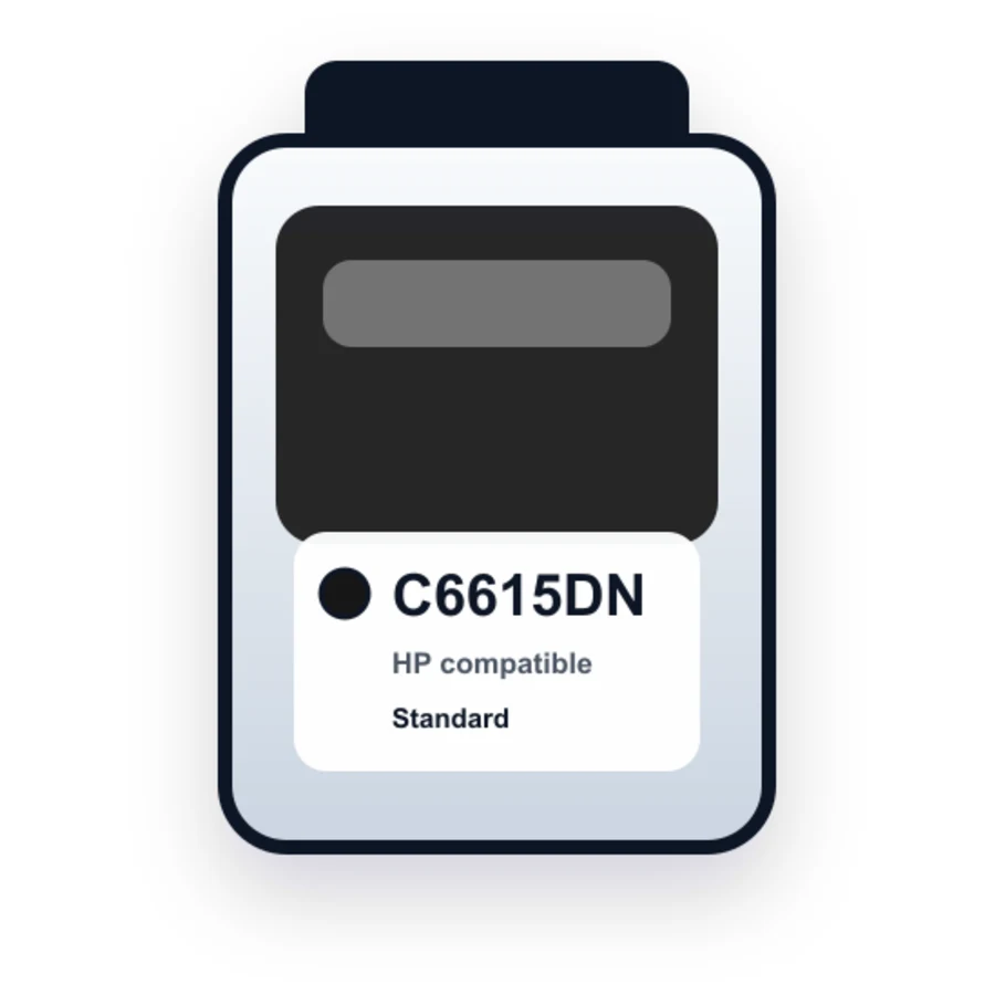 Replacement HP 15 Ink Cartridge - C6615DN - Black compatible ink