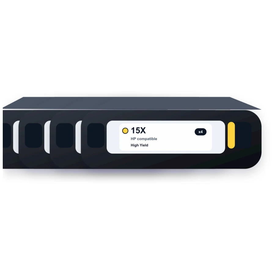 Replacement HP 15X C7115X Printer Cartridges 4-Pack - Black Toner - High Yield compatible toner