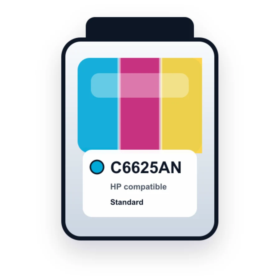 Replacement HP 17 Ink Cartridge - C6625AN - Tricolor compatible ink