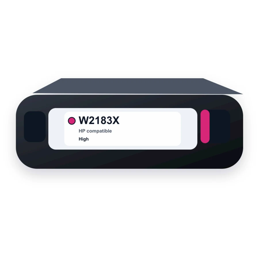 Replacement HP W2183X Magenta Toner Cartridge - 218X High Yield - No Chip compatible toner