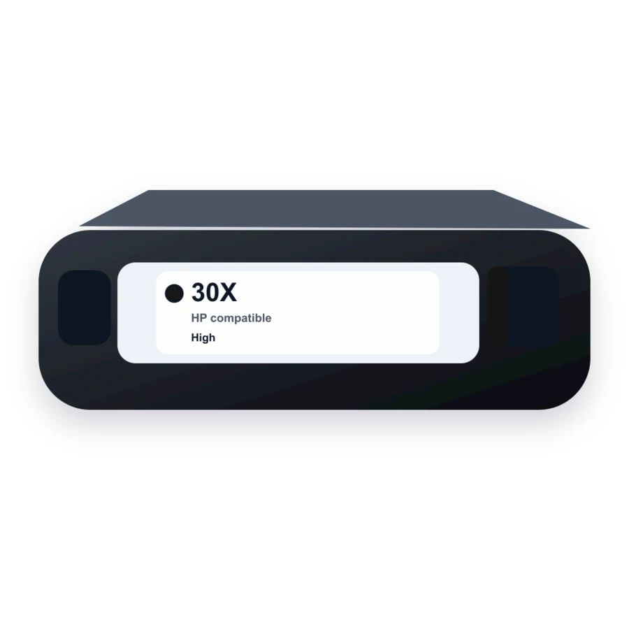 Replacement HP 30X MICR Toner Cartridge - CF230X Black - High Yield compatible toner