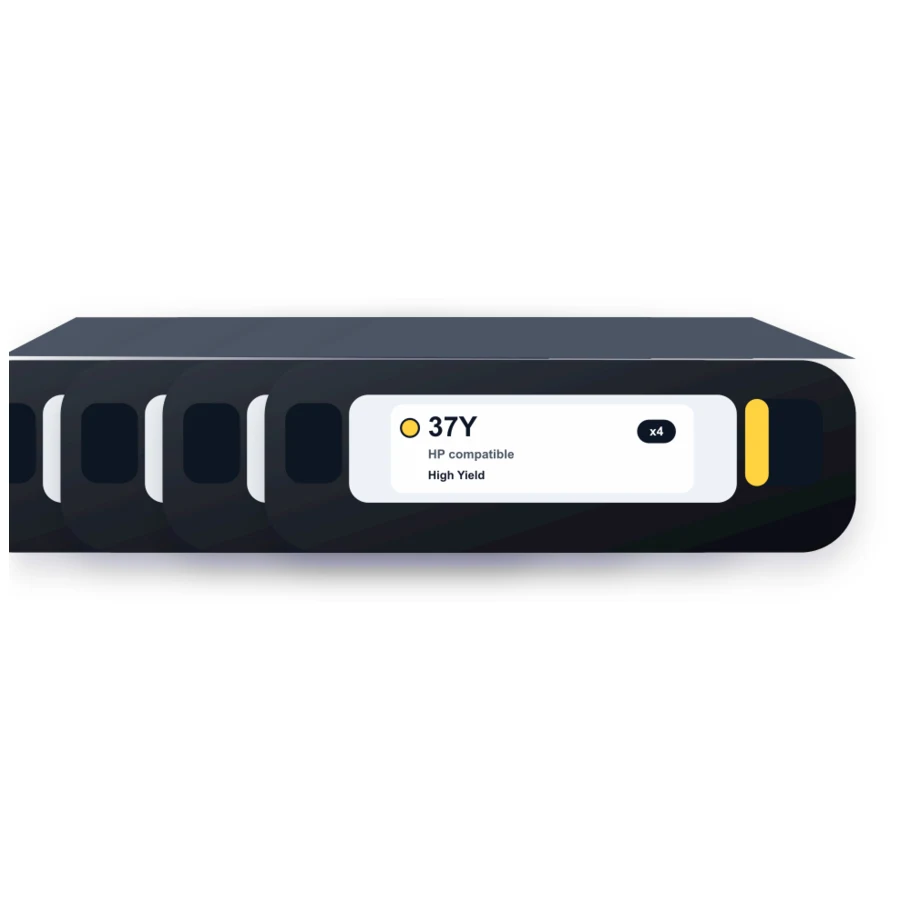 Replacement HP CF237Y Black Toner Cartridges 4-Pack - HP 37Y - Extra High Yield compatible toner