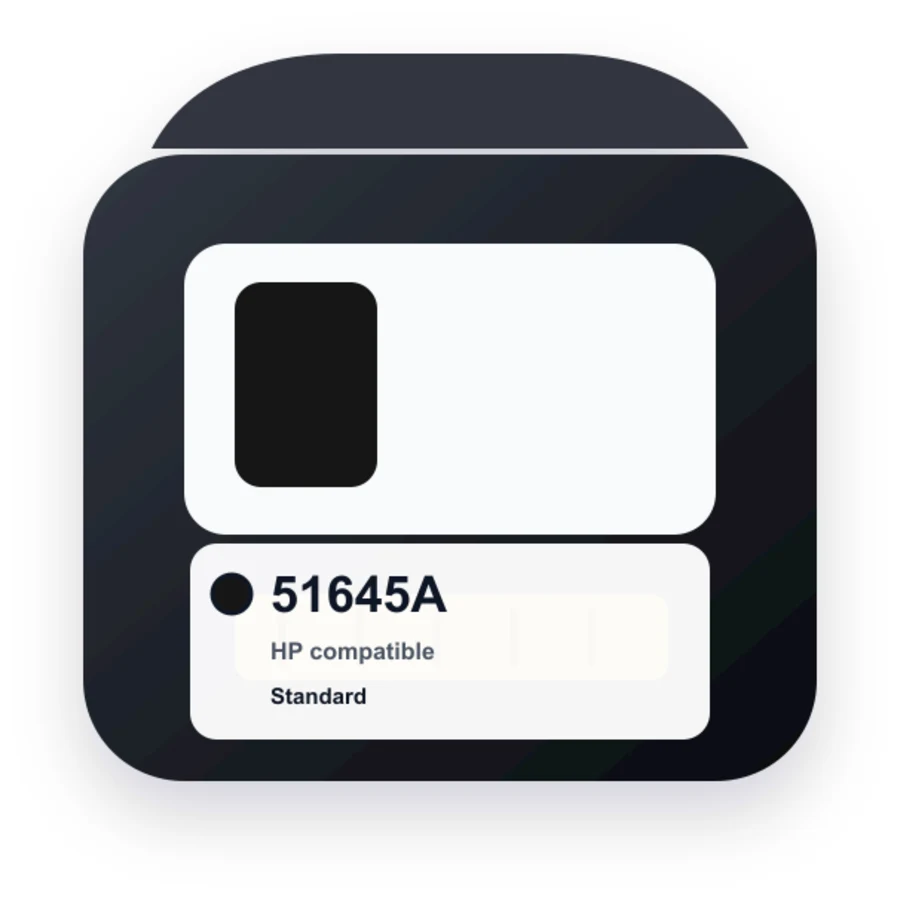 Replacement HP 45 Ink Cartridge - 51645A - Black compatible ink