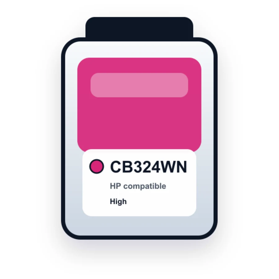 HP CB324WN Magenta compatible ink