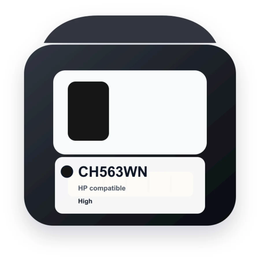 HP CH563WN Black compatible ink
