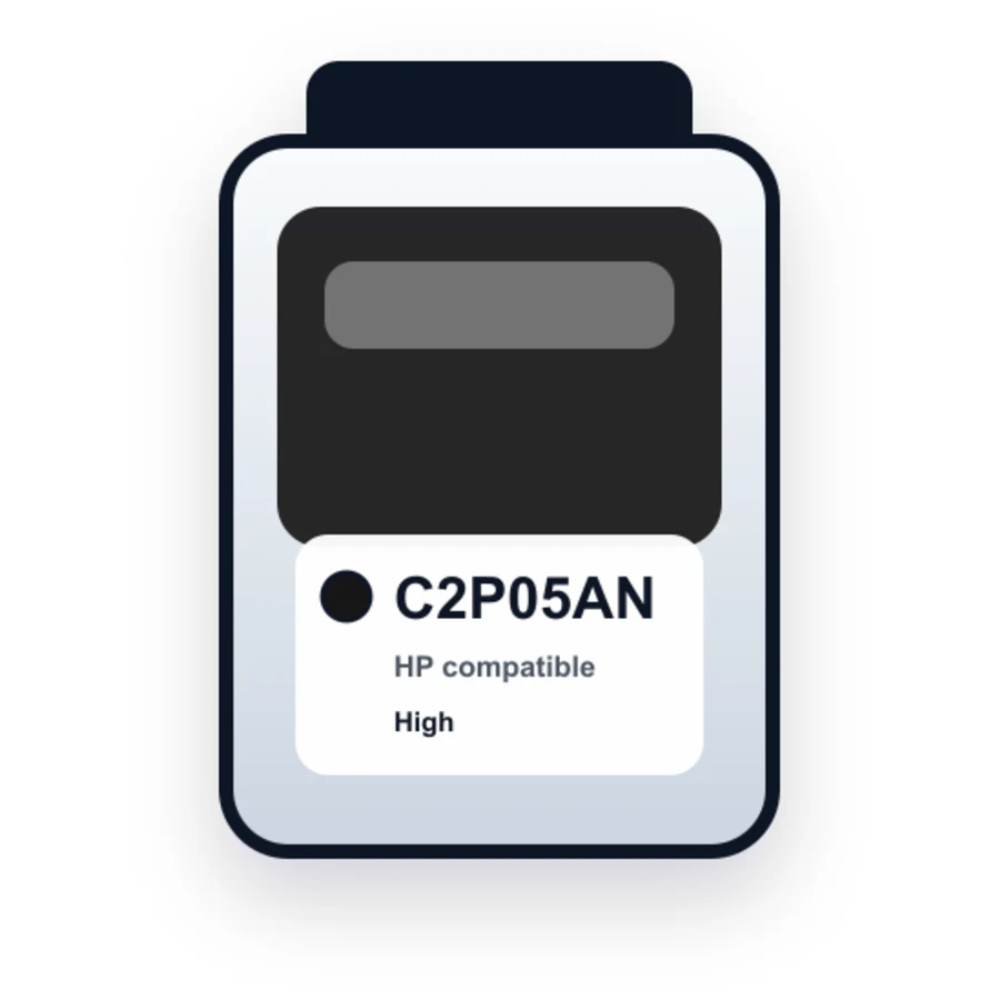 HP C2P05AN Black compatible ink