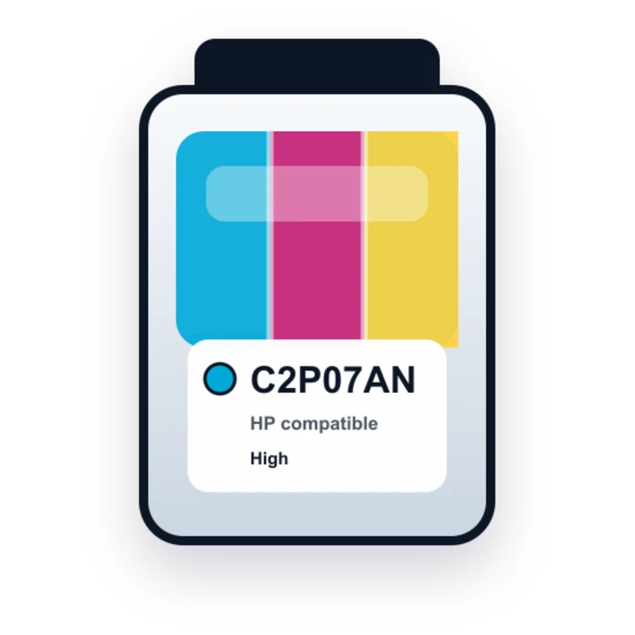 HP C2P07AN Color compatible ink