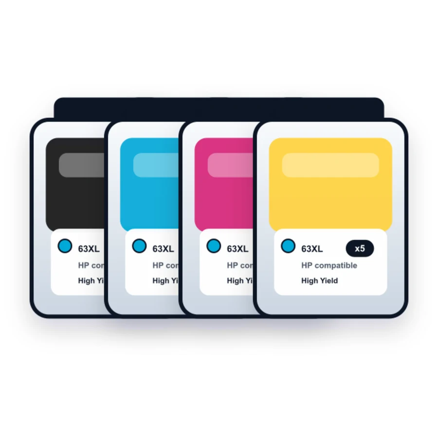 HP F6U64AN F6U63AN 5 Combo compatible ink