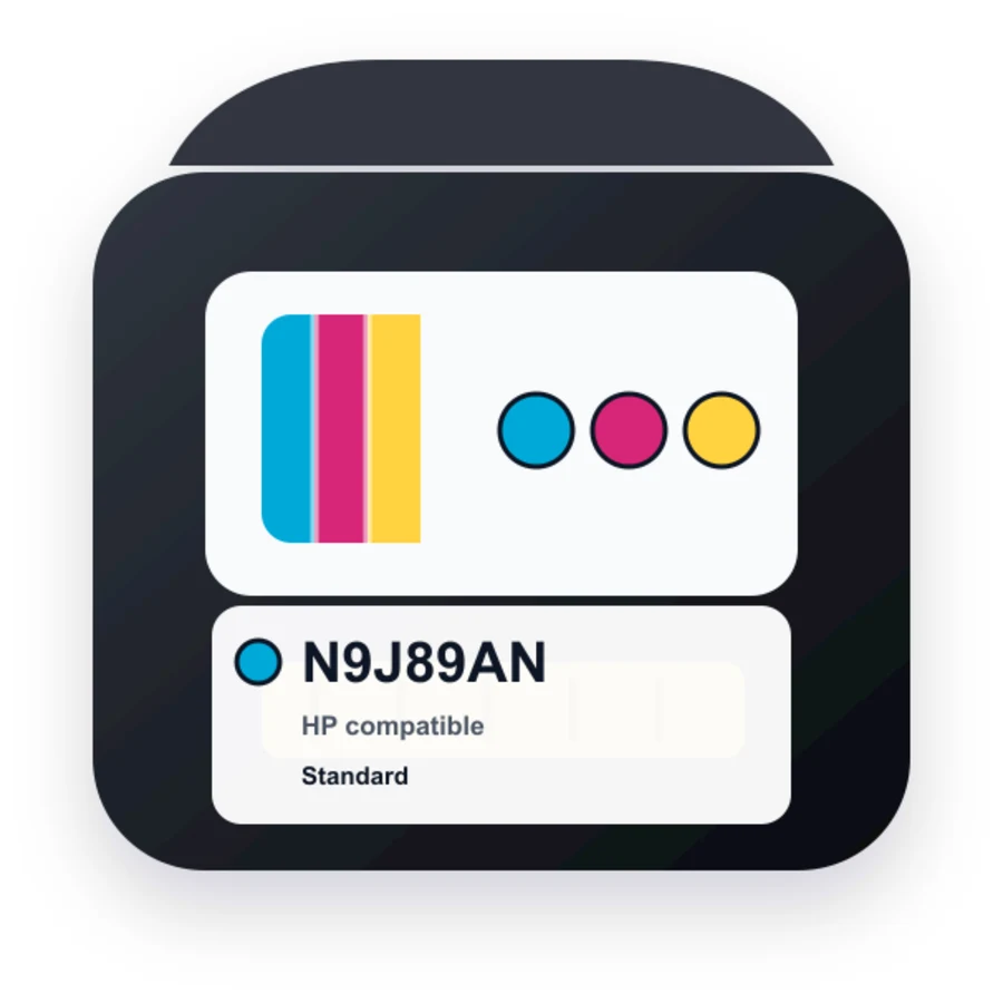 HP N9J89AN Color compatible ink