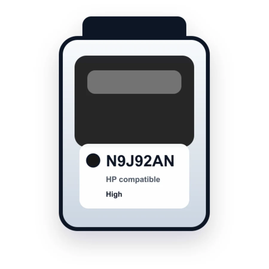 HP N9J92AN Black compatible ink