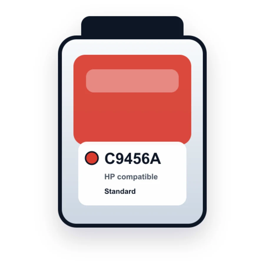 HP C9456A Red compatible ink