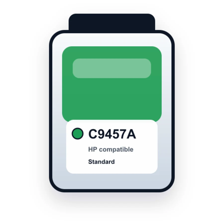 HP C9457A Green compatible ink