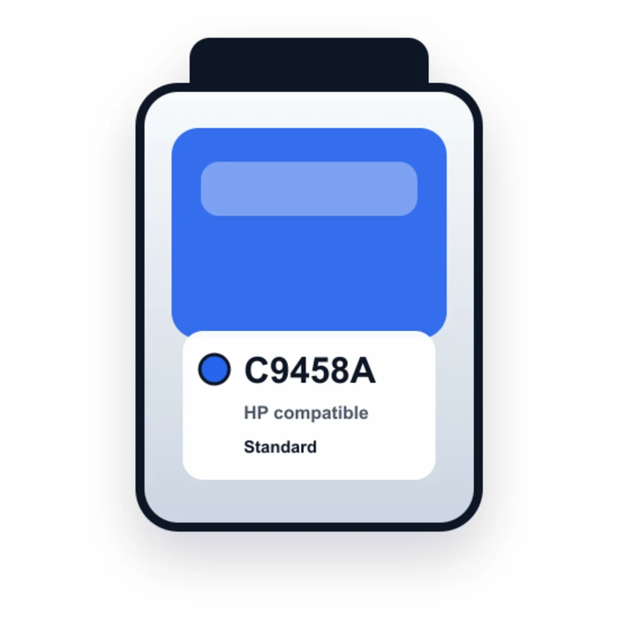 HP C9458A Blue compatible ink