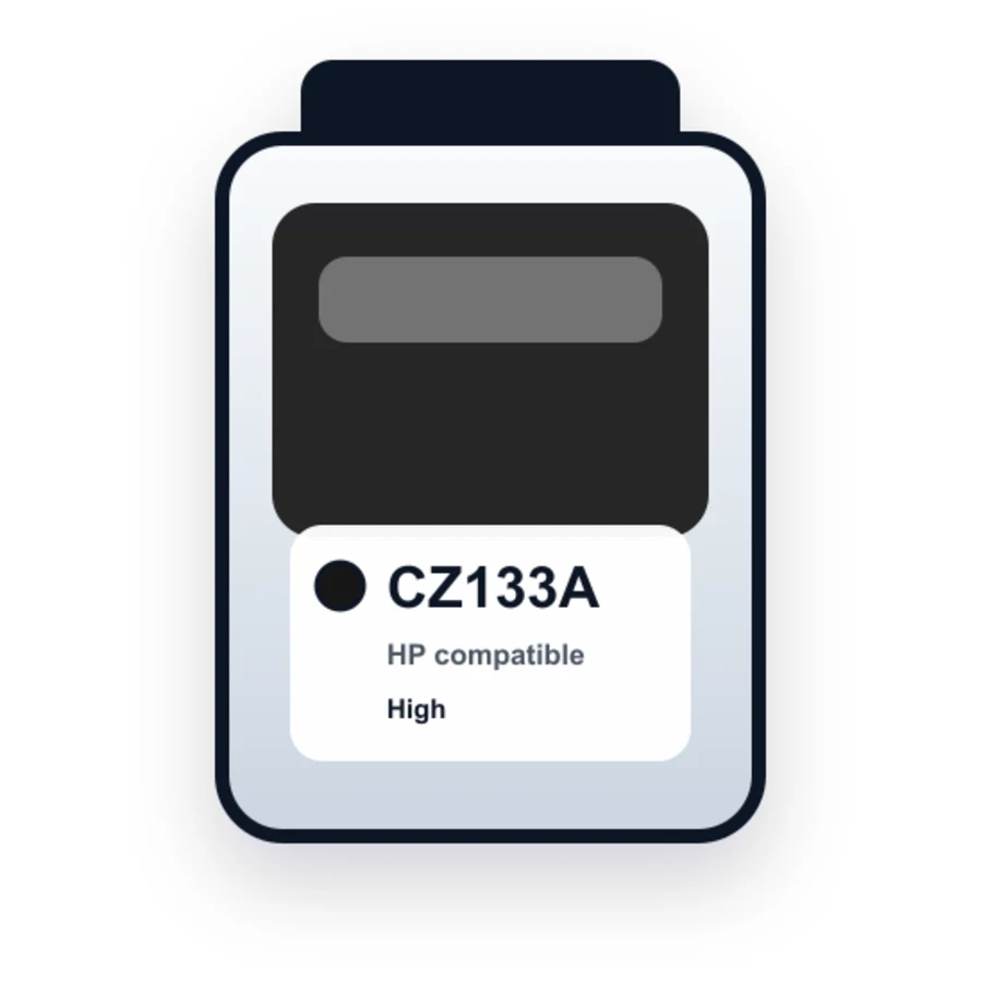 HP CZ133A Black compatible ink