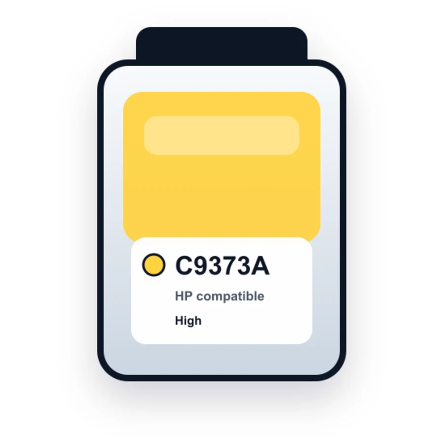 HP C9373A Yellow compatible ink