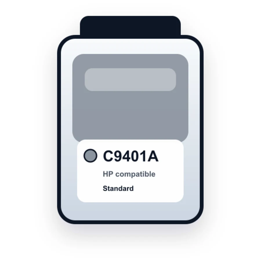 HP C9401A Gray compatible ink
