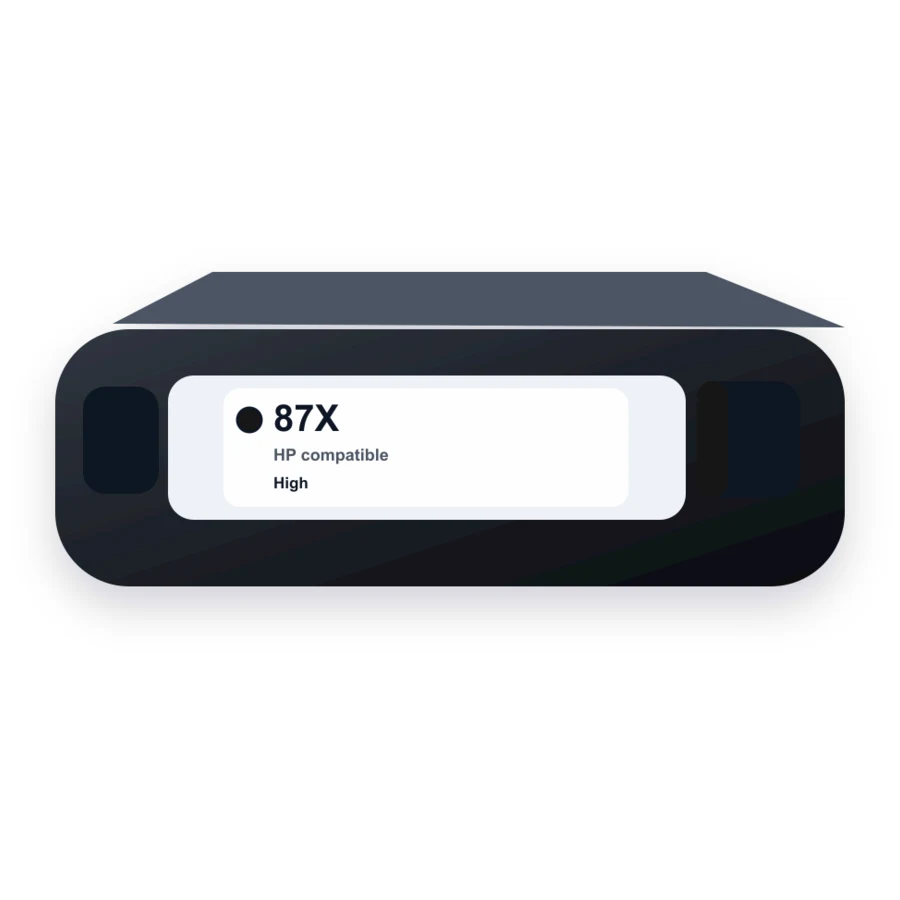 Replacement HP 87X MICR Toner Cartridge - CF287X Black - High Yield compatible toner