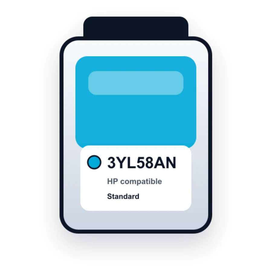 HP 3YL58AN Cyan compatible ink