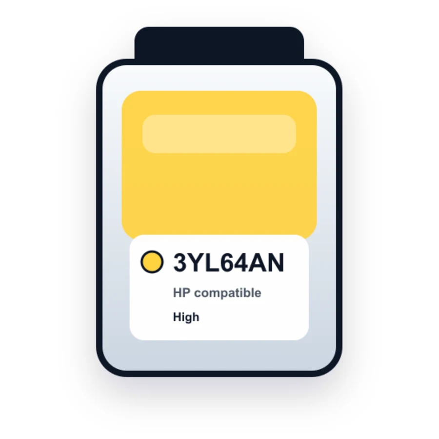 HP 3YL64AN Yellow compatible ink