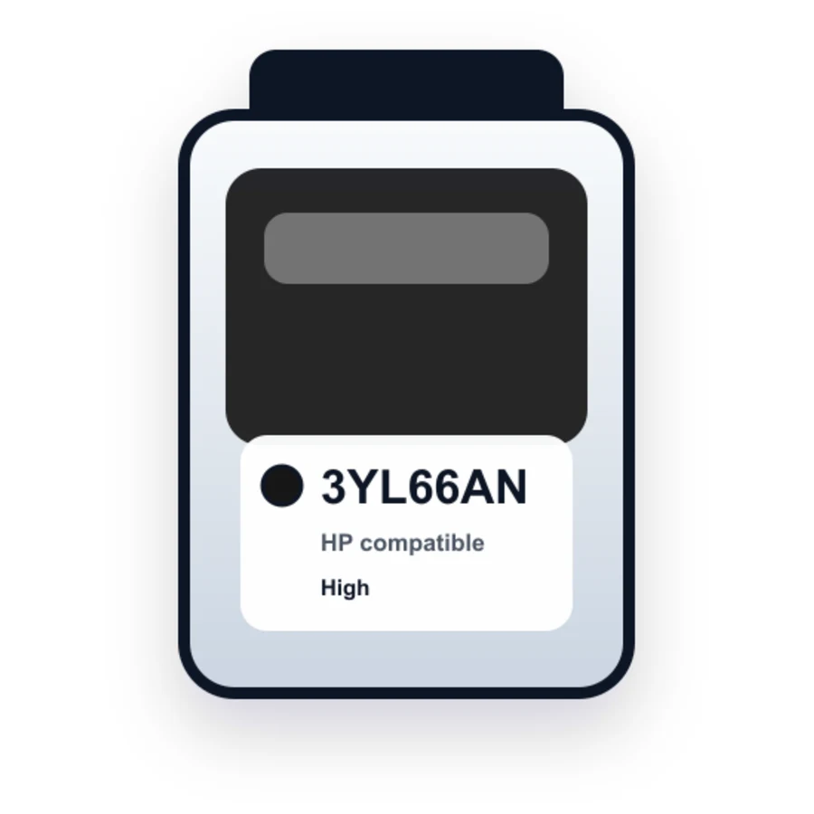 Replacement HP 916XL Ink Cartridge - 3YL66AN Black - High Yield compatible ink