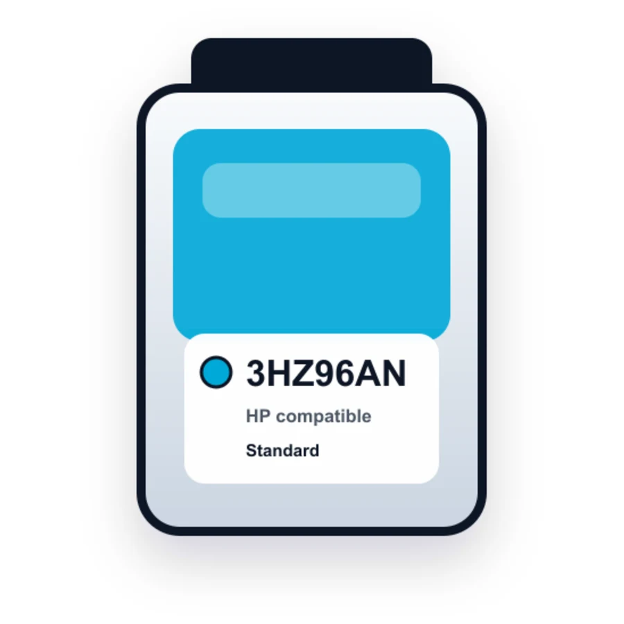 HP 3HZ96AN Cyan compatible ink