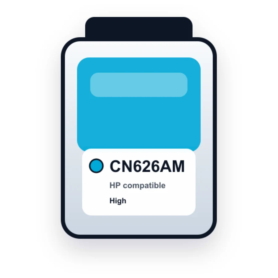 HP CN626AM Cyan compatible ink