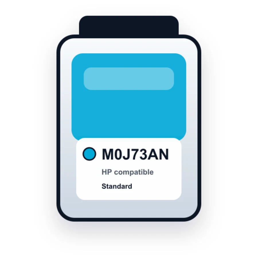HP M0J73AN Cyan compatible ink