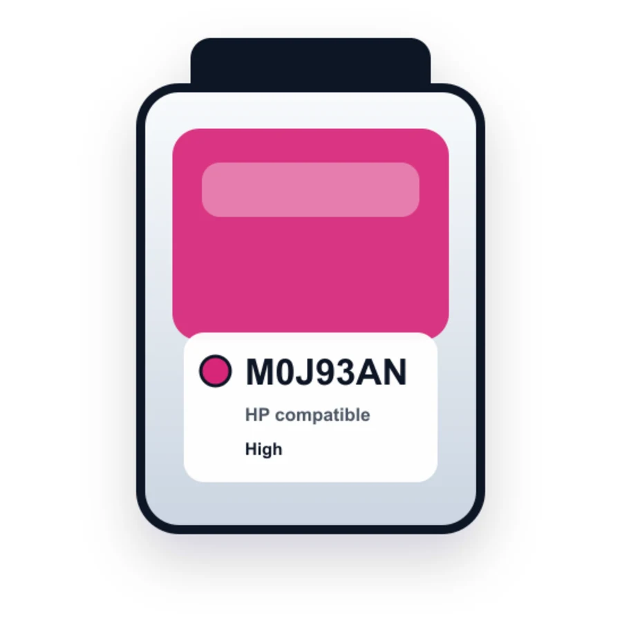HP M0J93AN Magenta compatible ink