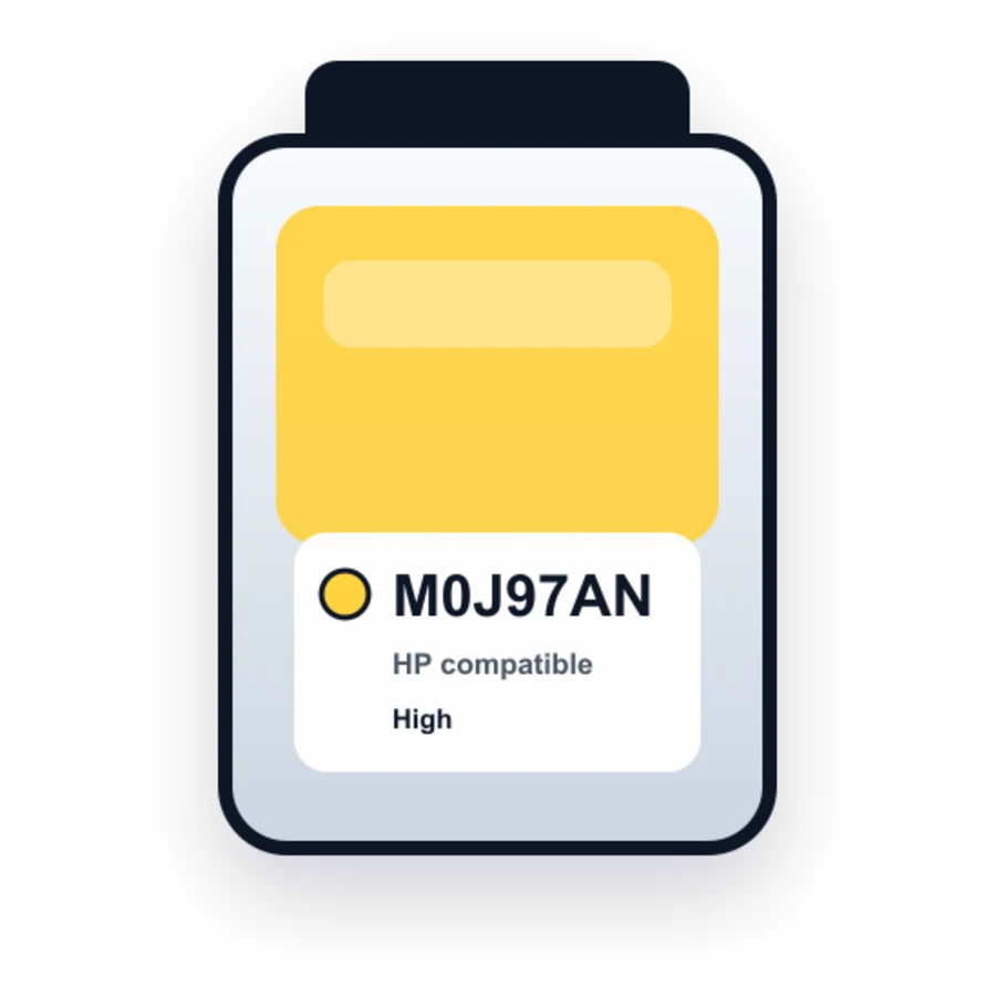 HP M0J97AN Yellow compatible ink