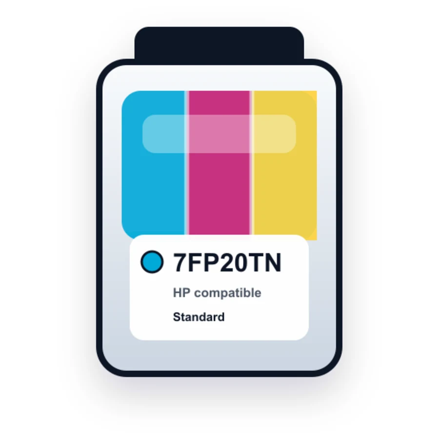 HP 7FP20TN Color compatible ink
