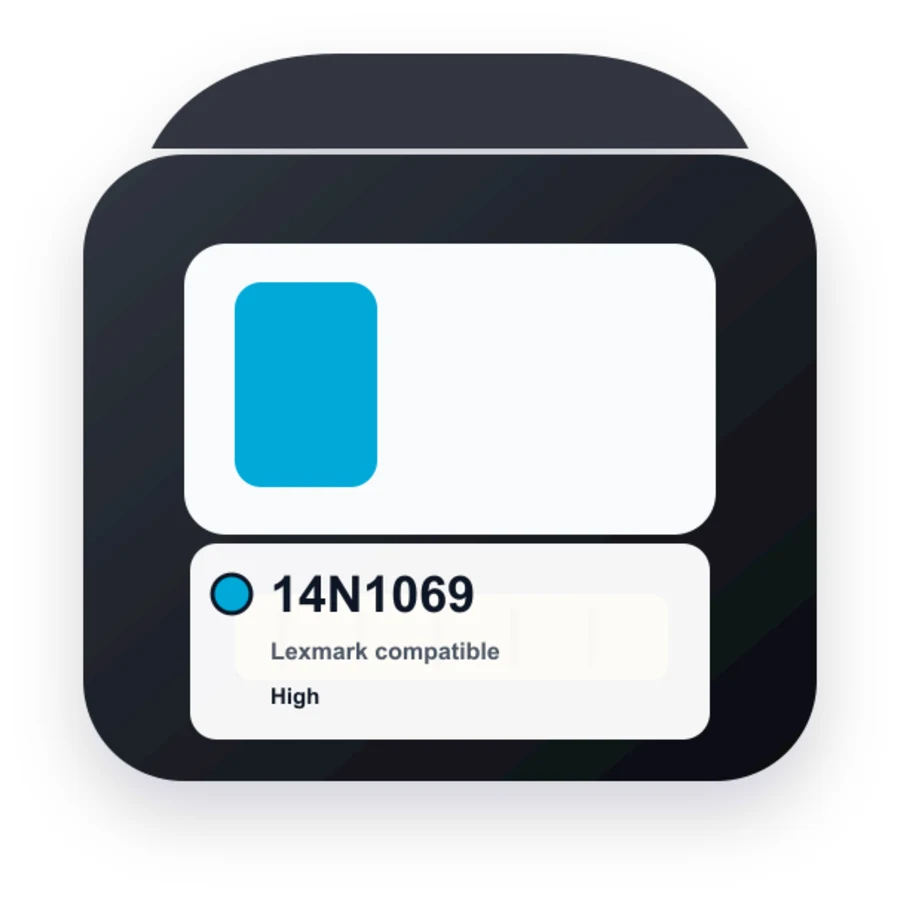 Lexmark 14N1069 Cyan compatible ink